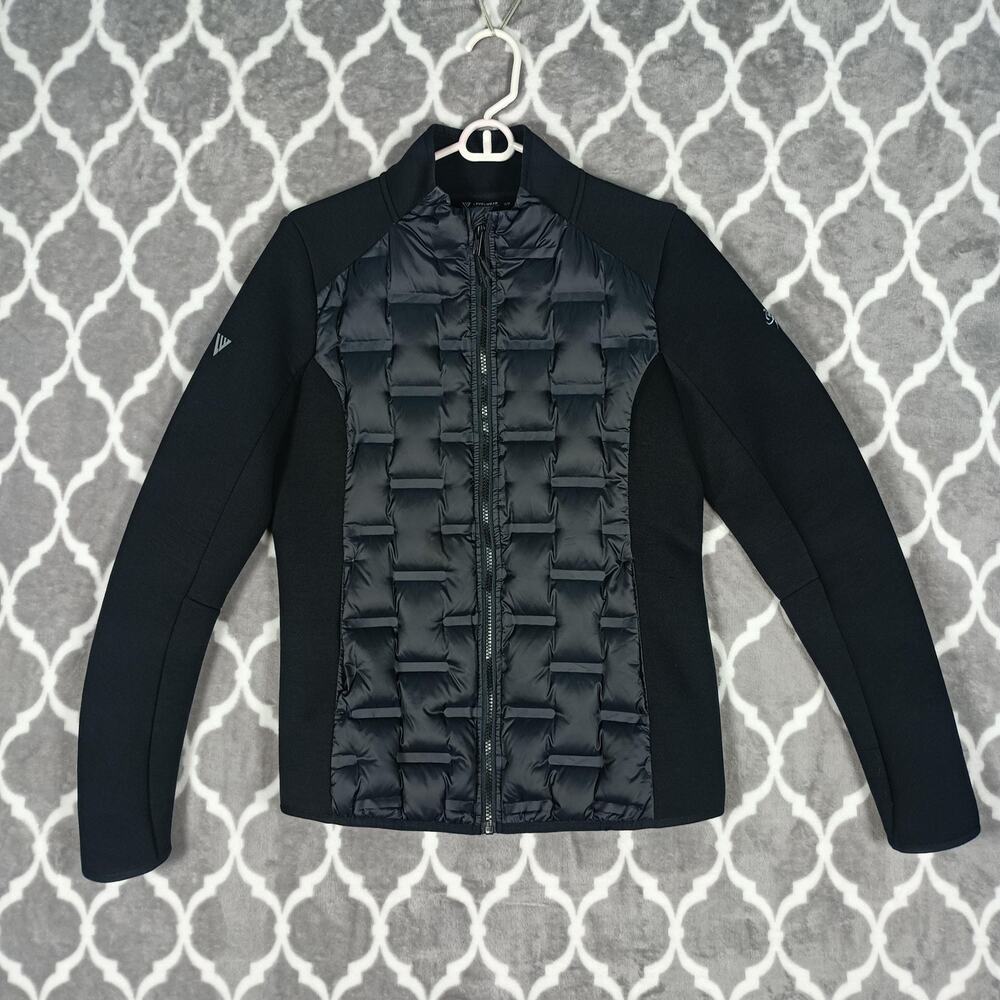 Levelwear Jacket Women Medium Black Hybrid Down Insulated Full Zip Athletic